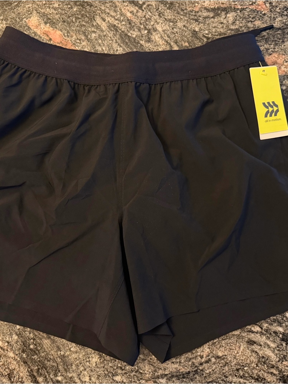 all in motion Black Athletic Mesh Shorts with Drawcord